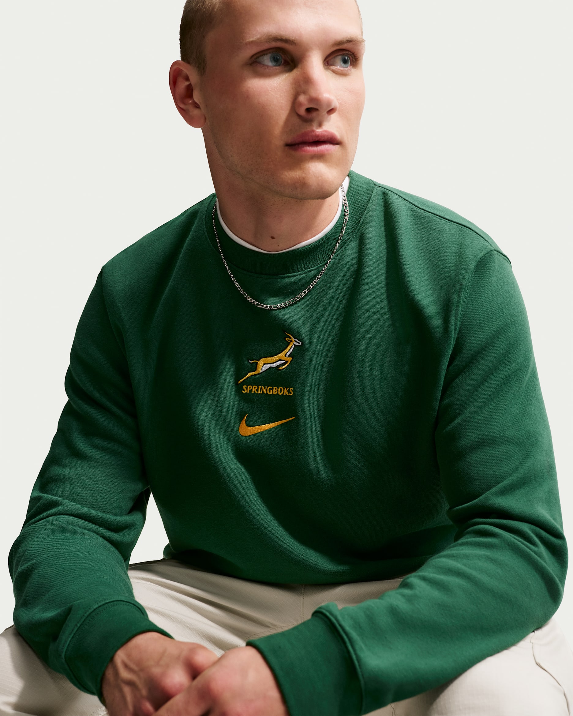 Springboks Men's French Terry Crew. Nike HU